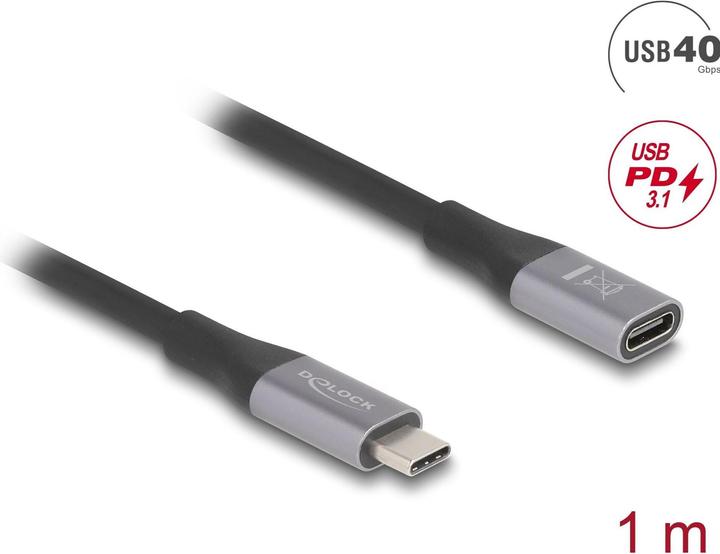 Image du produit Delock USB C — USB C (1 m, USB 4.0)