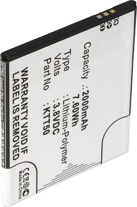 Actual product image CS Cameron Sino Battery KAZAM Tornado 2, Tornado 2 5.0 Battery KTT50, KTT50-GHABD002643