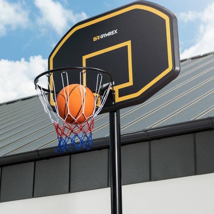 Actual product image Gymrex Basketballkorb mit Ständer Basketballanlage wetterfest Korbanlage 200-305cm