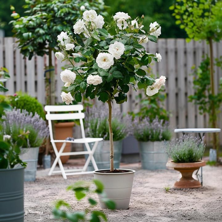 Actual product image Plant in a Box Rosa Palace 'Kailani' - set of 2 stem roses (80 cm)