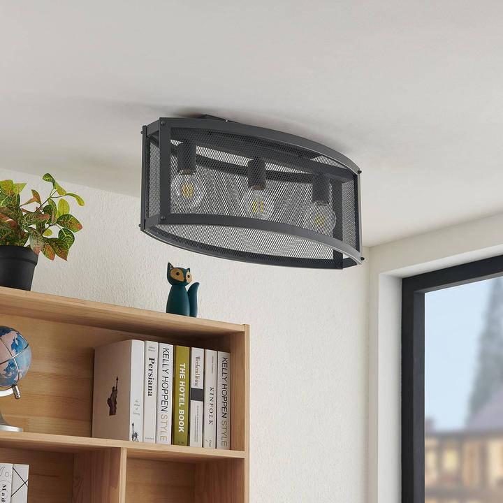 Actual product image Lindby Mizgin Ceiling Light with Grille 3 Flames (E27)