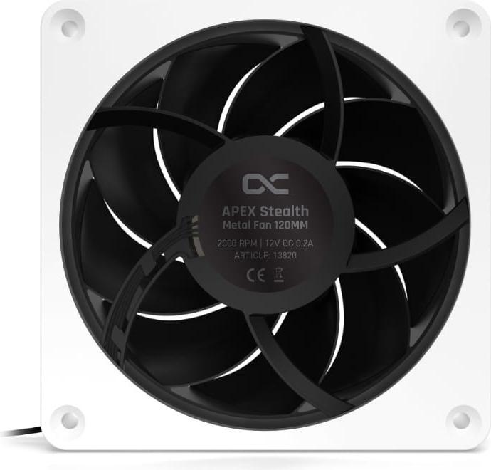 Image du produit Alphacool Apex Stealth Metal 120mm ventilateur 2000rpm (blanc / noir) (120 mm, 1 x)