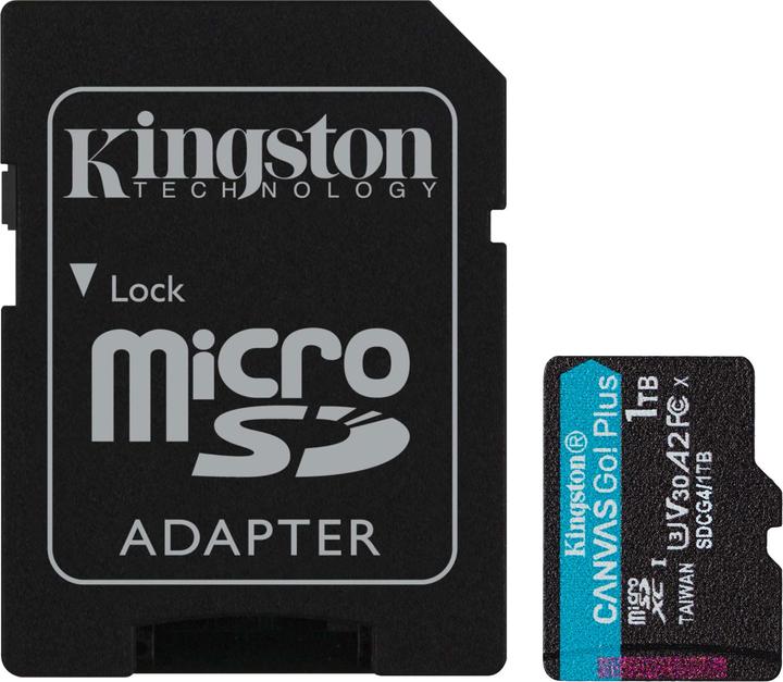 Kingston Card Canvas Go Plus MicroSD +ADP 1TB (1000 Go, microSDXC, U3, UHS-I)