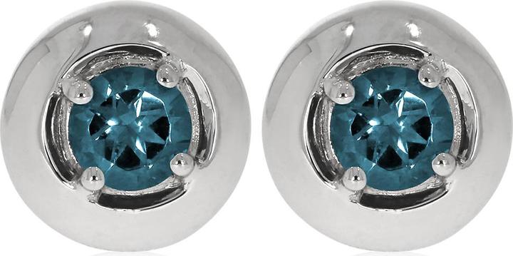 Immagine prodotto Xen Orecchini con Topazio Blu di Londra di circa 1,10 ct. placcati in rodio (Argento 925)