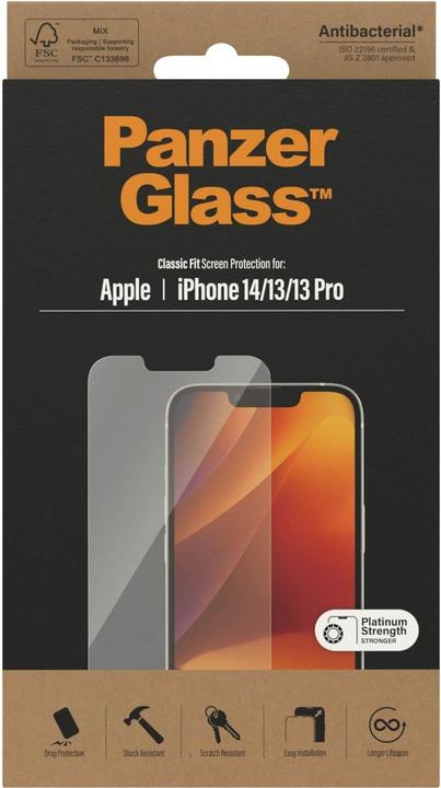 Immagine prodotto PanzerGlass Classic Fit (1 Pezzo/i, Apple iPhone 14, Apple iPhone 13, Apple iPhone 13 Pro)