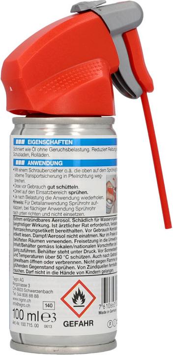 Image du produit Nigrin Spray lubrifiant au silicone (100 ml)