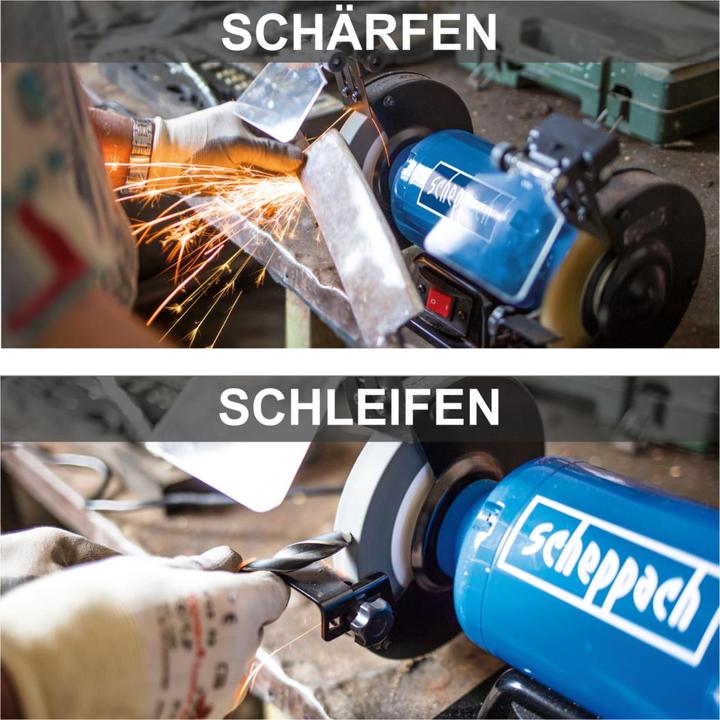 Produktbild Scheppach SM150LB Doppelschleifer mit Bürste - 230-240V 50Hz 400W - 150mm (Doppelschleifer, 400 W)