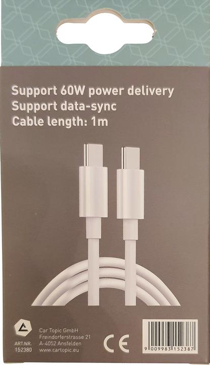 Actual product image Lipo Charging cable USB C to USB C
