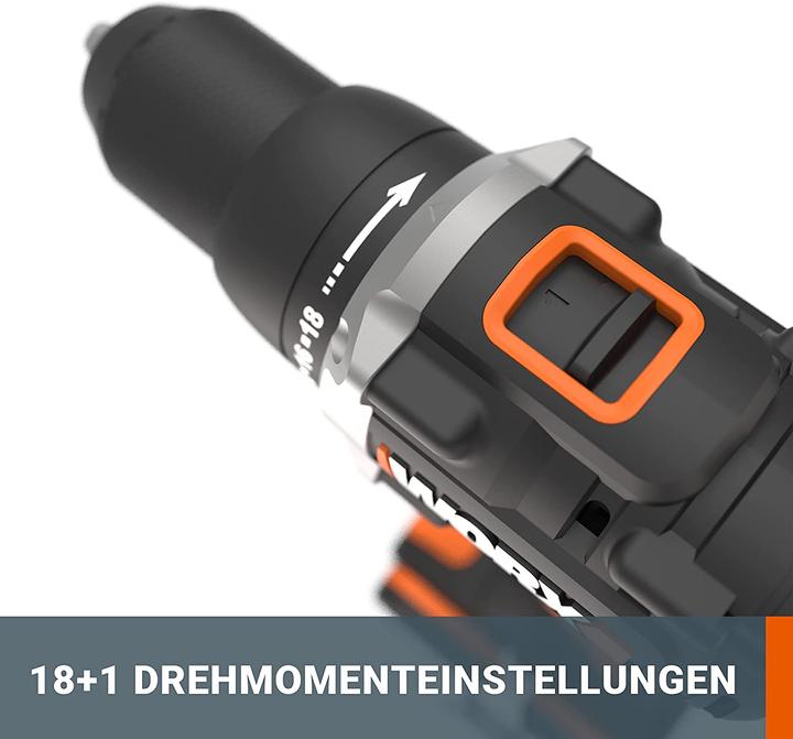Actual product image Worx Cordless drill screwdriver 20V WX102.9 (Rechargeable battery operated)