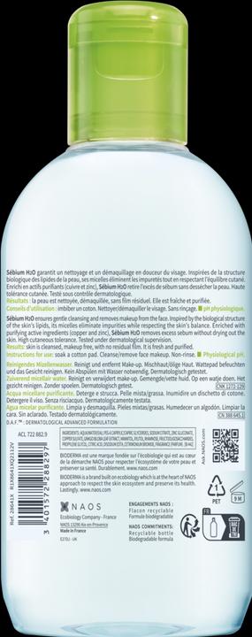 Actual product image Bioderma Sébium H2O (Micelle water, 250 ml)