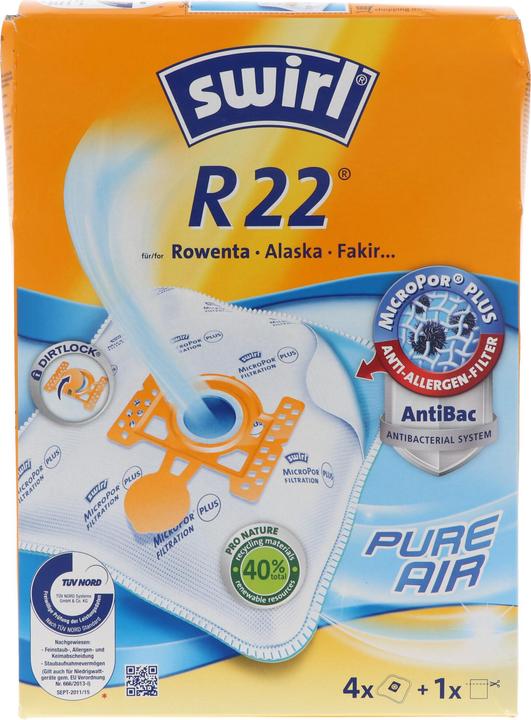 Produktbild Swirl Staubsaugerbeutel R22 (F89/Y103) MicroPor Plus für Rowenta, Alaska und Fakir Staubsauger