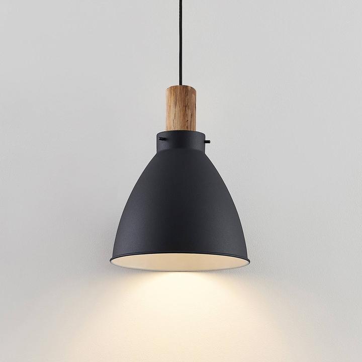 Image du produit Lindby Trebale Lampe à suspendre Black/Wood (E27)