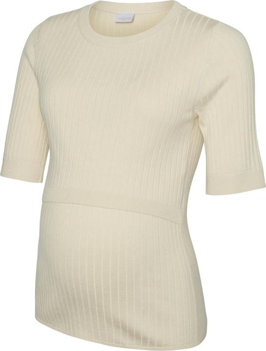 Mamalicious Normal geschnitten Rundhals Gerippte Ärmelbündchen Strickoberteil Strickpullover