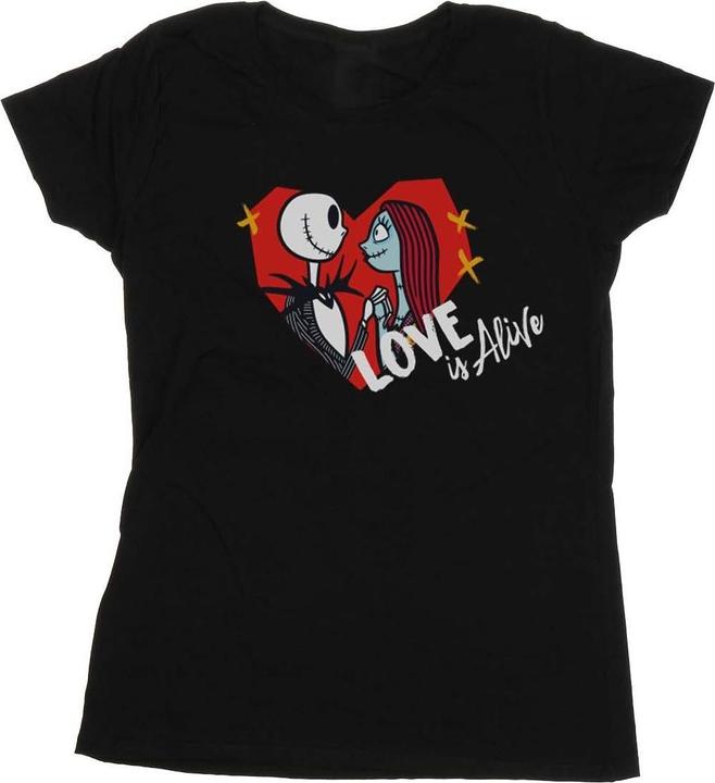 Actual product image Disney Womens/Ladies The Nightmare Before Christmas Love Is Alive Cotton T-Shirt (S)