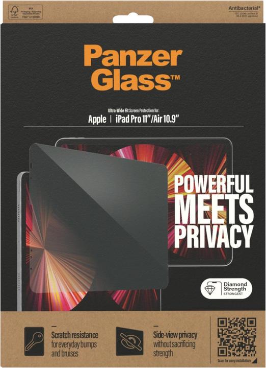Produktbild PanzerGlass Privacy (1 Stück, iPad Pro 11 2020 (2. Gen), iPad Pro 11 2021 (3. Gen), iPad Air 2020 (4. Gen))