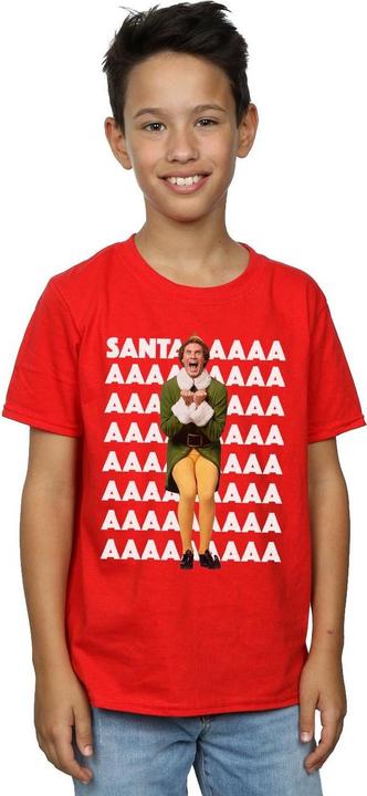 Immagine prodotto Elf Buddy Santa Scream Maglietta Ragazzi (140, 146)