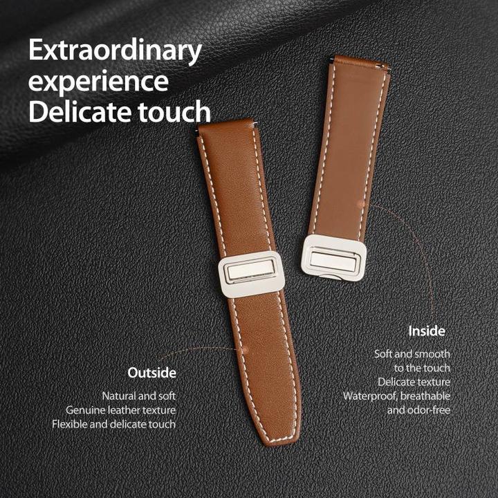 Image du produit Dux Ducis YA Series Bracelet en cuir véritable (22 mm, Cuir véritable)