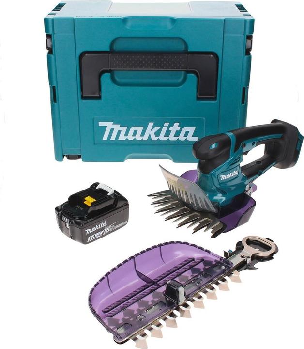 Produktbild Makita DUM 604 F1XJ Akku Grasschere 18 V mit Gras- und Strauchscherblatt + 1x Akku 3,0 Ah + Makpac (Akkuheckenschere)