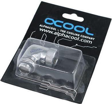 Actual product image Alphacool HF Angle adapter 90° rotatable G1/4 AG to G1/4 IG Chrome