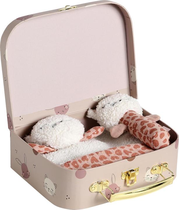 Produktbild Vertbaudet Baby Geschenk-Set: Stoffkatze & Rassel im Koffer