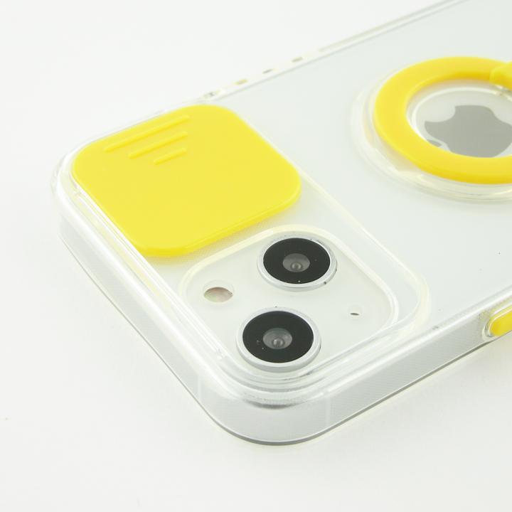 Actual product image PhoneLook Coque Caméra clapet avec anneau jaune (Apple iPhone 14 Plus)