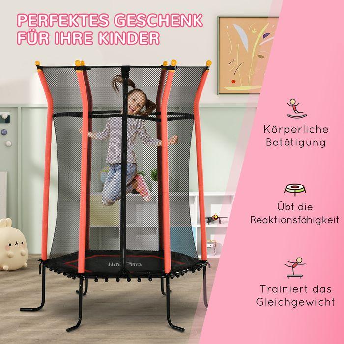 Image du produit Swisshandel24 Kinder Trampolin Ø163,5 cm, Indoor Trampolin, Kindertrampolin bis 50 kg Rot (163.50 cm)