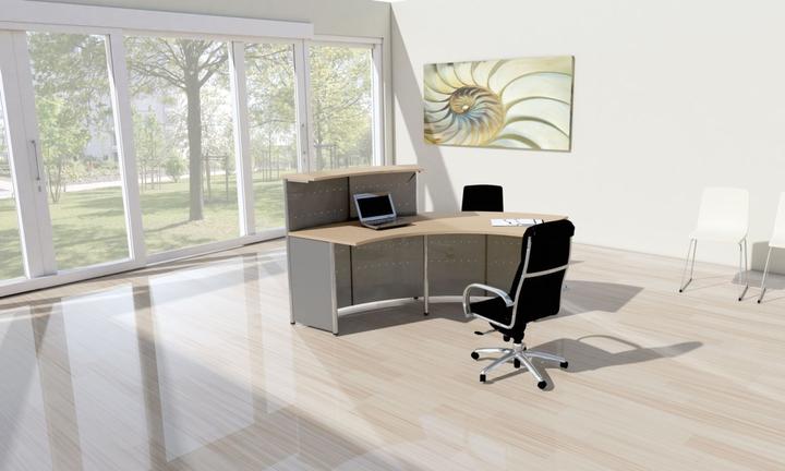 Actual product image Kerkmann Genua add-on counter beech, silver 116.0 x 70.0 x 115.0 cm