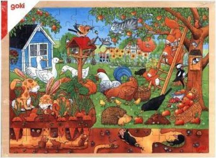 Produktbild Goki Holzpuzzle - Das Leben im Garten (96 Teile)
