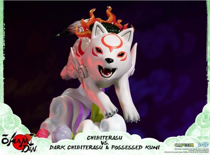Produktbild First 4 Figures Okamiden statuette Chibiterasu vs. Dark Chibiterasu & Possessed Kuni 33 cm