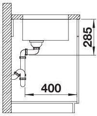 Immagine prodotto Blanco Solis 450-U (Lavandino montato in alto, 49 cm, 44 cm)