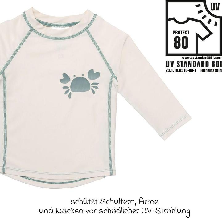 Produktbild La Loona LaLoona Baby-Bademode Bade-Shirt mit UV-Schutz - Krabbe - Offwhite (74)