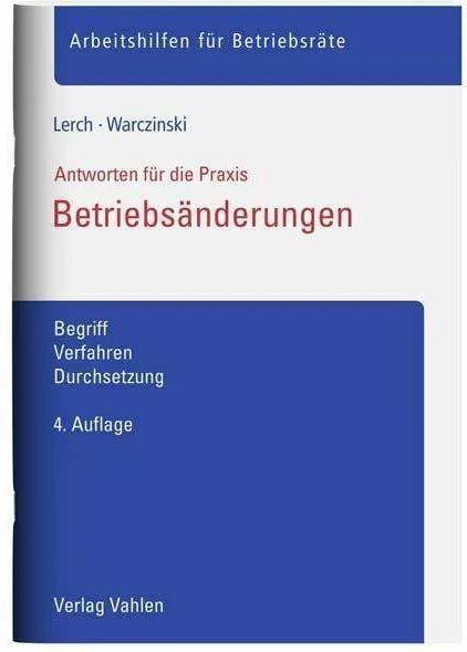 Produktbild Betriebsänderungen (Deutsch, Sascha Lerch, Katharina Warczinski, 2023)