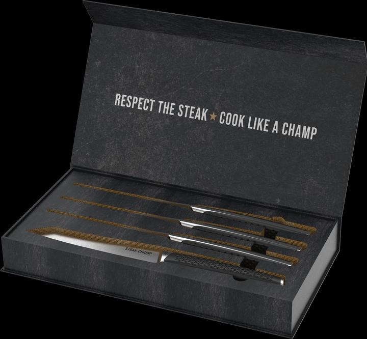 Actual product image Steakchamp Prime Rib steak knife set, 4 knives (4 Piece, Knife)