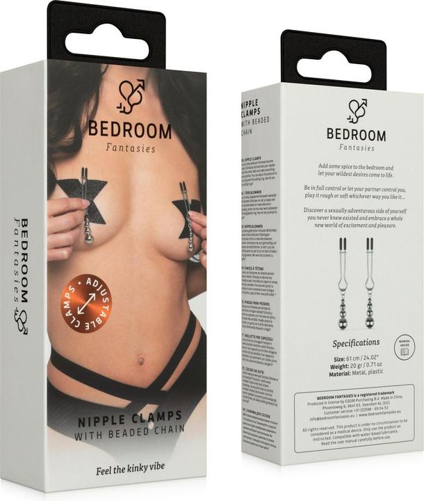 Image du produit Bedroom Fantasies Pinces pour Mamelons et Clitoris - Argent