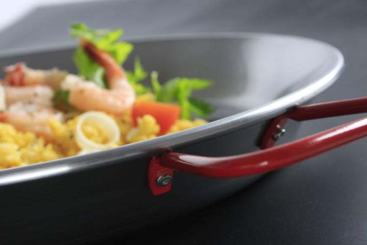 Produktbild Hendi Paellapfanne Flachstahl 800x50 mm (80 cm, Paella Pfanne, Stahl)