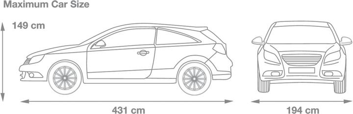Immagine prodotto Cartrend Telo copriauto integrale L x A 431 194 149 cm Adatto per