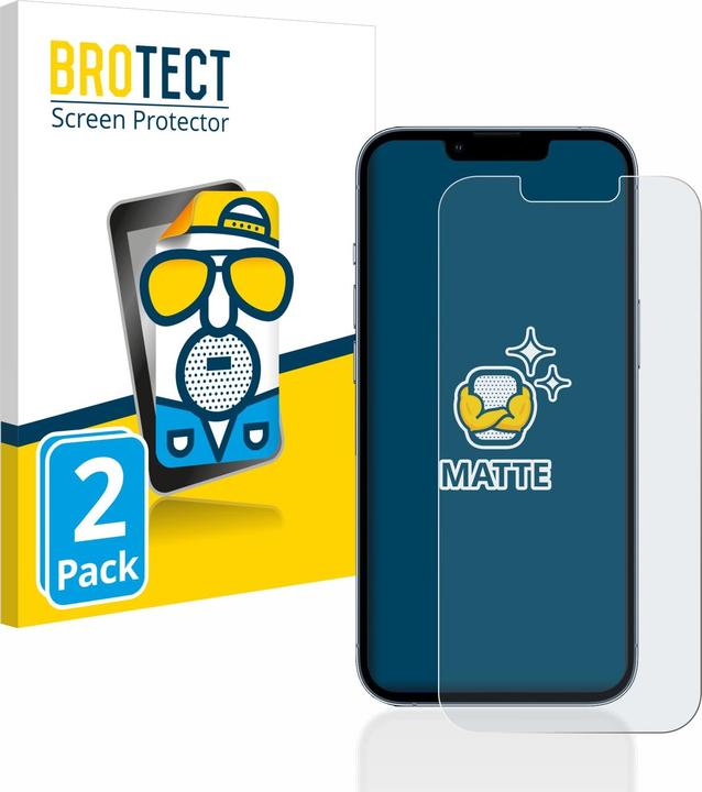 Produktbild BROTECT Entspiegelungs-Schutzfolie Displayschutz Matt (2 Stück, Apple iPhone 13 Pro)