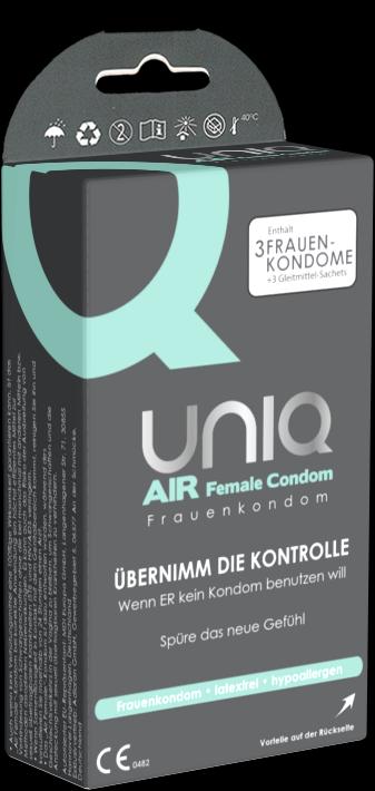 Image du produit Uniq Préservatif féminin "AirFemale" 3 pièces, préservatif féminin sans latex avec AirBubble unique (3 pcs)