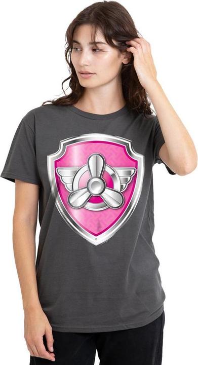 Actual product image Paw Patrol Unisex Adult Skye Badge T-Shirt (L)