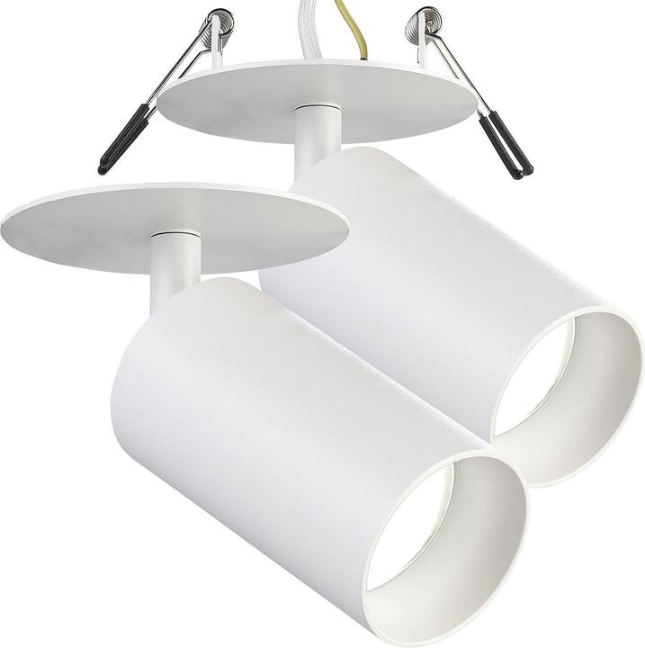 Luminea Set of 2 swivel wall and ceiling spots (GU10)
