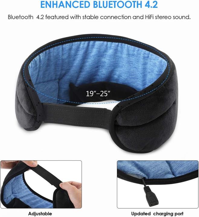 Actual product image Cbx Bluetooth sleep mask with headphones (No noise cancelling, 8 h, Wireless)