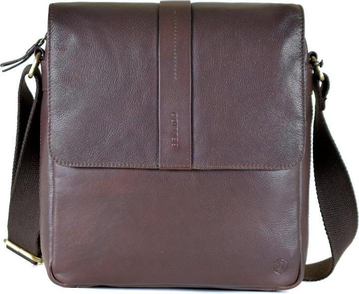 Miguel Bellido Ledertasche mit Überschlag und Schulterriemen