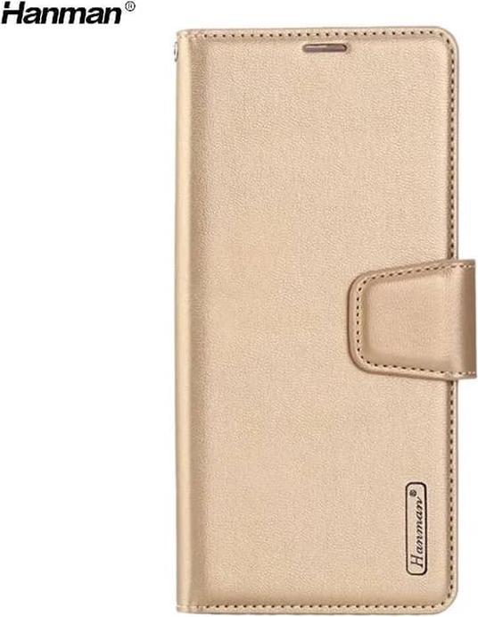Actual product image Hanman Samsung Galaxy S10 Lite - Mill flip case with 3 card slots, gold (Samsung Galaxy S10 Lite)