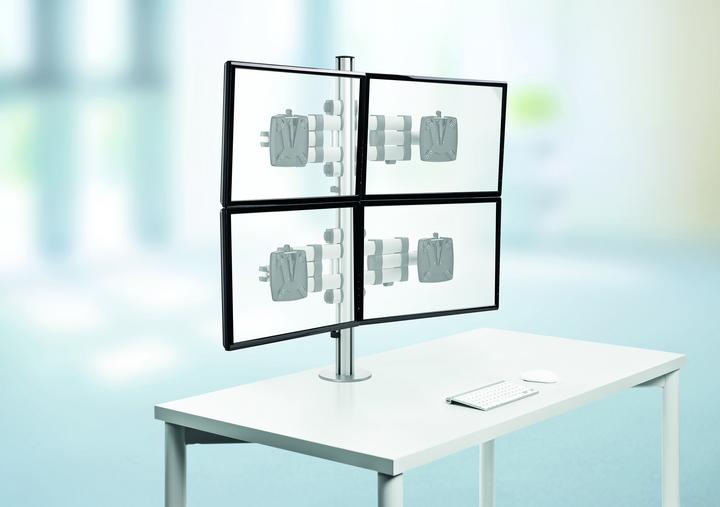 Actual product image Novus TSS Quattro monitor arm set max. 48kg in total/stepless/desk control