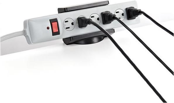 Actual product image StarTech PWRSTRPCLMP Power strip (for table mount, clampable, adjustable, table cl