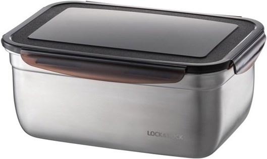 Image du produit Lock & Lock Boîte à provisions en acier inoxydable 3.6lt 265x185x110mm (3.60 l)