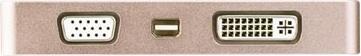 Image du produit StarTech Adaptateur vidéo USB-C multiport - Or rouge - Adaptateur d'affichage 4-en-1 USB-C vers VGA DVI HDMI (HDMI, DVI, VGA, Mini DP, 10.40 cm)