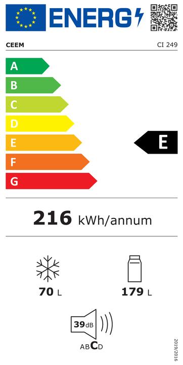 Energy Label CEEM CI 249 (249 l)