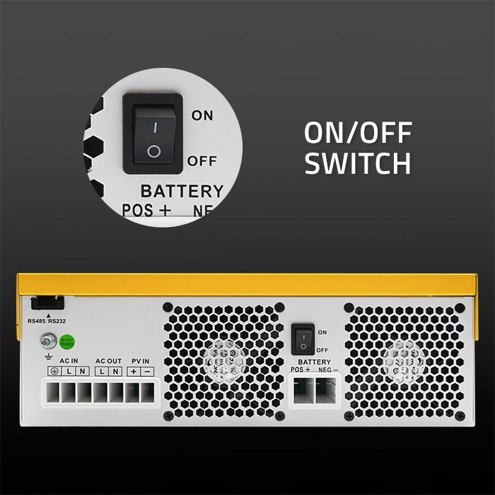Produktbild Qoltec 3 5 kVA netzunabhängiger Hybrid-Solarwechselrichter | 3 5 kW | 100 A | MPPT | LCD-Anzeige | B