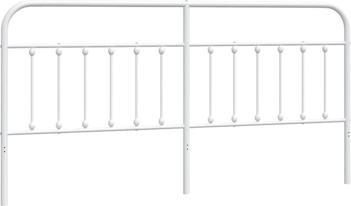 Actual product image VidaXL Kopfteil Metall Weiss 200 cm, Farbe: Weiss, Material (206 x 3 x 100 cm)